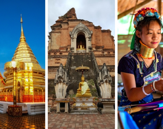 【チェンマイ】チェンマイのシンボル・ドイスープ寺院 + 首長族（カレン族）村 訪問 + 市内観光＜日本語ガイド/1日/昼食付き＞